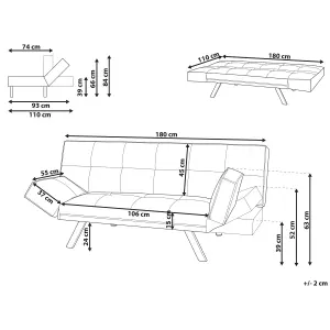 Beliani Modern Sofa Bed BRISTOL Beige