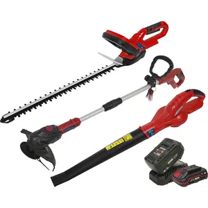 Ultimate 3x Cordless Garden Tool Set with 2 Li-Ion Batteries for Effortless Gardening