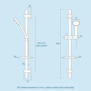 Nes Home 2 Way Slim Round Ceiling Thermostatic Concealed Bathroom Shower Rail Head