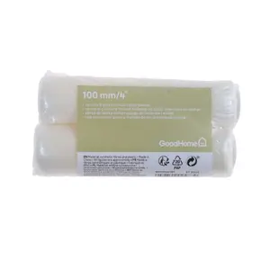 GoodHome Short Pile Mohair Roller sleeve, Pack of 2, (L)100mm (D)15mm