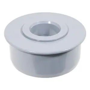 SPARES2GO 110mm Soil Pipe Reducer + 40mm Boss Adaptor Solvent Weld Waste Push Fit Seal Kit (Grey)