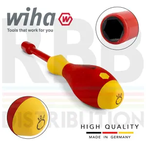 Wiha Hex Driver Screwdriver 1000v VDE Electrician 12mm SoftFinish Grip 00863