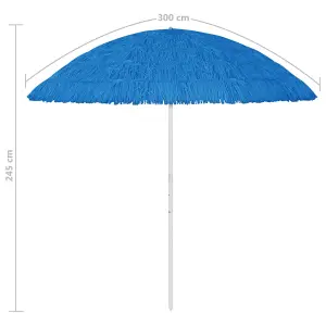 Berkfield Hawaii Beach Umbrella Blue 300 cm