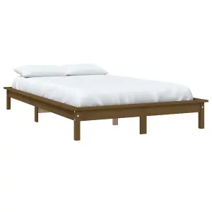 Berkfield Bed Frame Honey Brown 180x200 cm Super King Size Solid Wood Pine