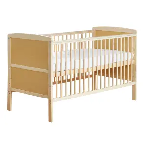 Kinder Valley Sydney Cot Bed Natural with Kinder Flow Mattress Kids Bedroom Furniture