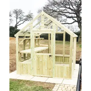 20 X 6 Pressure Treated Tongue And Groove Greenhouse + Bench