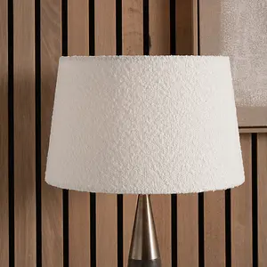 White Boucle Tapered Lampshade