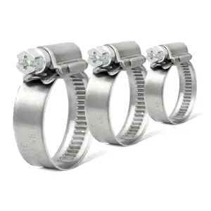 10 x High Grade Worm Drive Jubilee Hose Clamps, 12mm Band W1 Coated Hose Clips ( 30 - 45mm )