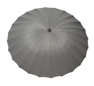 2.7m Grey Crank and Tilt Shanghai Parasol (38mm Pole, 24 Ribs)