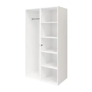 GoodHome Atomia Freestanding Matt white Particle board Double Wardrobe (H)1875mm (W)1000mm (D)580mm