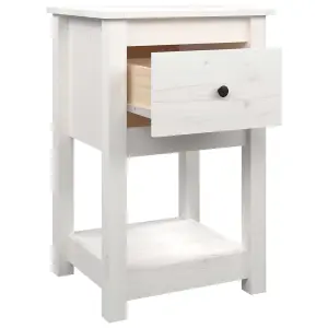 Berkfield Bedside Cabinets 2 pcs White 40x35x61.5 cm Solid Wood Pine