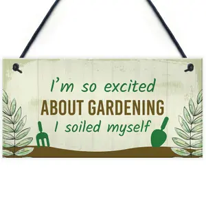 Red Ocean Funny Garden Sign Gift For Gardener Novelty Home Decor Sign Garden Shed Plaques