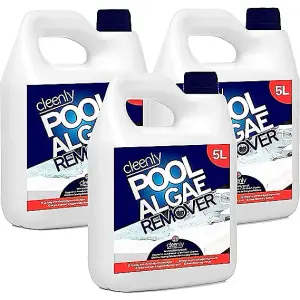 Cleenly Pool Algae Remover - Removes & Prevents the Growth of Algae in Water - Super Concentration and Long Lasting 3 x 5L