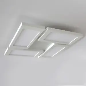 Luminosa New Or White Dimmable LED Flush Light 60W 3000K