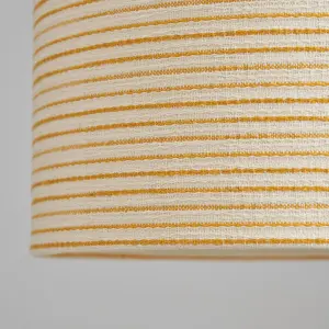 Litecraft Stripe Yellow Easy Fit Lamp Shade