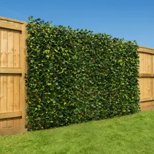 Expandable Artificial Trellis Laurel Leaf Garden Privacy Fence 1m x 2m Christow