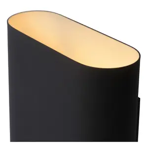 Lucide Ovalis Modern Up Down Wall Light - 2xE14 - Black