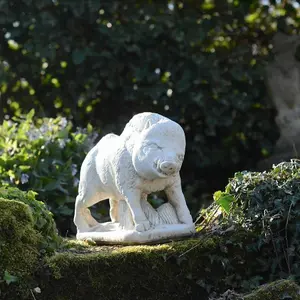 Heavy Stone Cast Boar Garden Statue