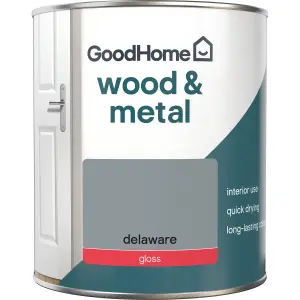 GoodHome Delaware Gloss Metal & wood paint, 750ml