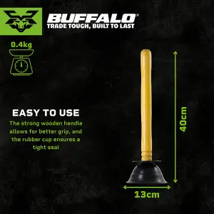 Buffalo Large Rubber Cup Bath & Shower Plunger