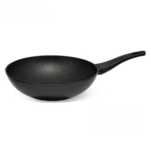 Prestige Thermo Smart Black Round Aluminium Induction Hob Suitable Diamond Infused Non-Stick Stir-Fry Pan 28cm