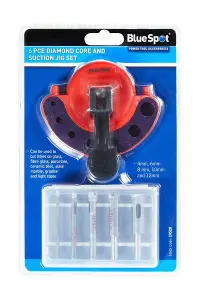 Blue Spot Tools - 6 PCE Diamond Core And Suction Jig Set