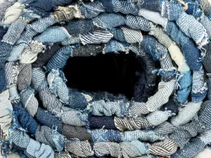 Chindi Handwoven Denim Recycled Rag Rug - 60 x 230cm