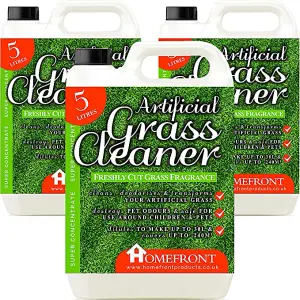 Homefront Artificial Grass Cleaner - Cleans and Sanitises Artificial Grass to Remove Germs, Stains, Odours, & Urine. Cut Grass 15L