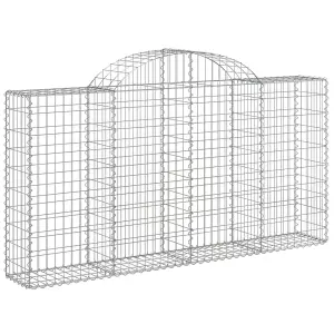 Berkfield Arched Gabion Baskets 11 pcs 200x30x100/120 cm Galvanised Iron