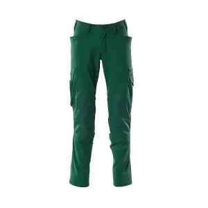 Mascot Accelerate Stretch Trousers with Kneepad Pockets - Green   (52.5) (Leg Length - Regular)