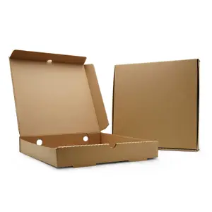 25 x 12" Pizza Boxes Plain Brown Postal Box Takeaway Style Boxes