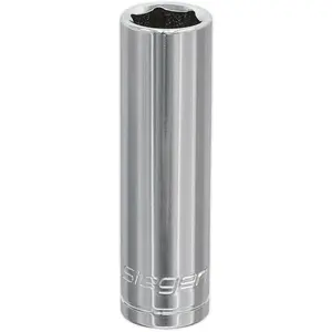 15mm Chrome Plated Deep Drive Socket - Durable 1/2 Inch Square Drive Tool