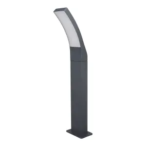 GoodHome Gambell Dark grey Mains-powered (wired) 1 lamp Integrated LED Outdoor Post light (H)600mm