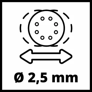 Einhell Rotating Palm Sander 125mm Includes 3x Sanding Sheets P60 P80 P120 Dust Extraction TC-RS 425 E