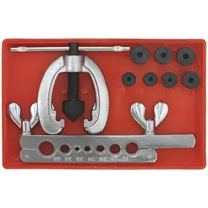 9 Piece Professional Pipe Flaring Kit for Copper, Brass, and Aluminium