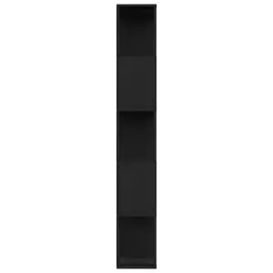 Berkfield Book Cabinet/Room Divider Black 80x24x159 cm Engineered Wood