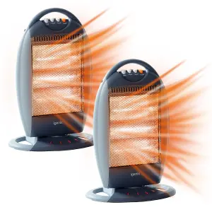 2 x Igenix IG9514, Halogen Electric Heater, 3 Bar Heater 1200W