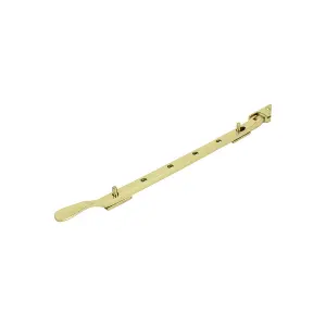 Dart Light Victorian Spoon Brass Window Stay 12" (300mm) - Polished Brass