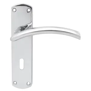 Serozzetta Polished Chrome Serozzetta Tres Lever on Lock Backplate (SZC031CP)