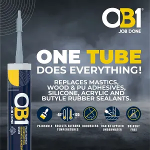 OB1 Hybrid Sealant & Adhesive Silver 290ml