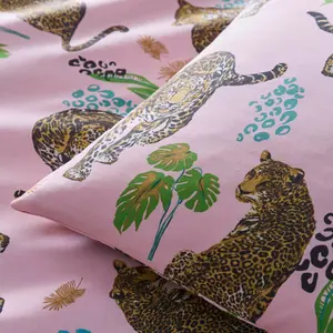 Night Jaguar Pink Single Duvet Cover Set - HLC