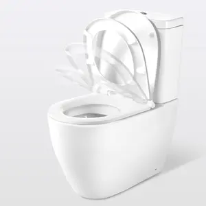 Cooke & Lewis Helena White Close-coupled Toilet with White seat Soft close seat