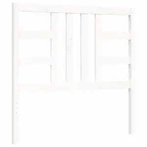 Berkfield Bed Frame with Headboard White 90x200 cm Solid Wood