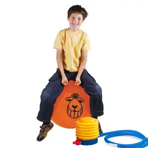 LARGE EXERCISE RETRO SPACE HOPPER TOY PLAY LARGE BALL ADULT KIDS GAME 80CM