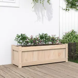 Berkfield Garden Planter 90x31x31 cm Solid Wood Pine