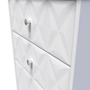 San Jose Ready assembled White 4 Drawer Chest (H)1063mm (W)746mm (D)395mm