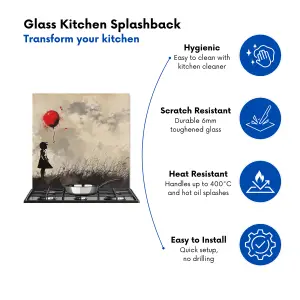 Polar Bear Splashart Premium Glass Kitchen Splashback W900mm x H650mm