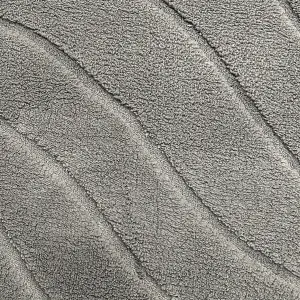 Crystal Grey Waves 3D effect Medium Rug, (L)160cm x (W)120cm