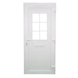 Fortia Mindil Clear Glazed White LH External Front Door set, (H)2085mm (W)920mm