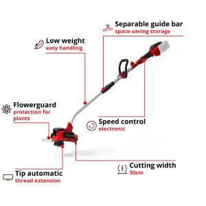 Einhell 30cm Power X-Change Cordless Strimmer 36V Grass Trimmer - GE-CT 36/30 Li E-Solo - Body Only